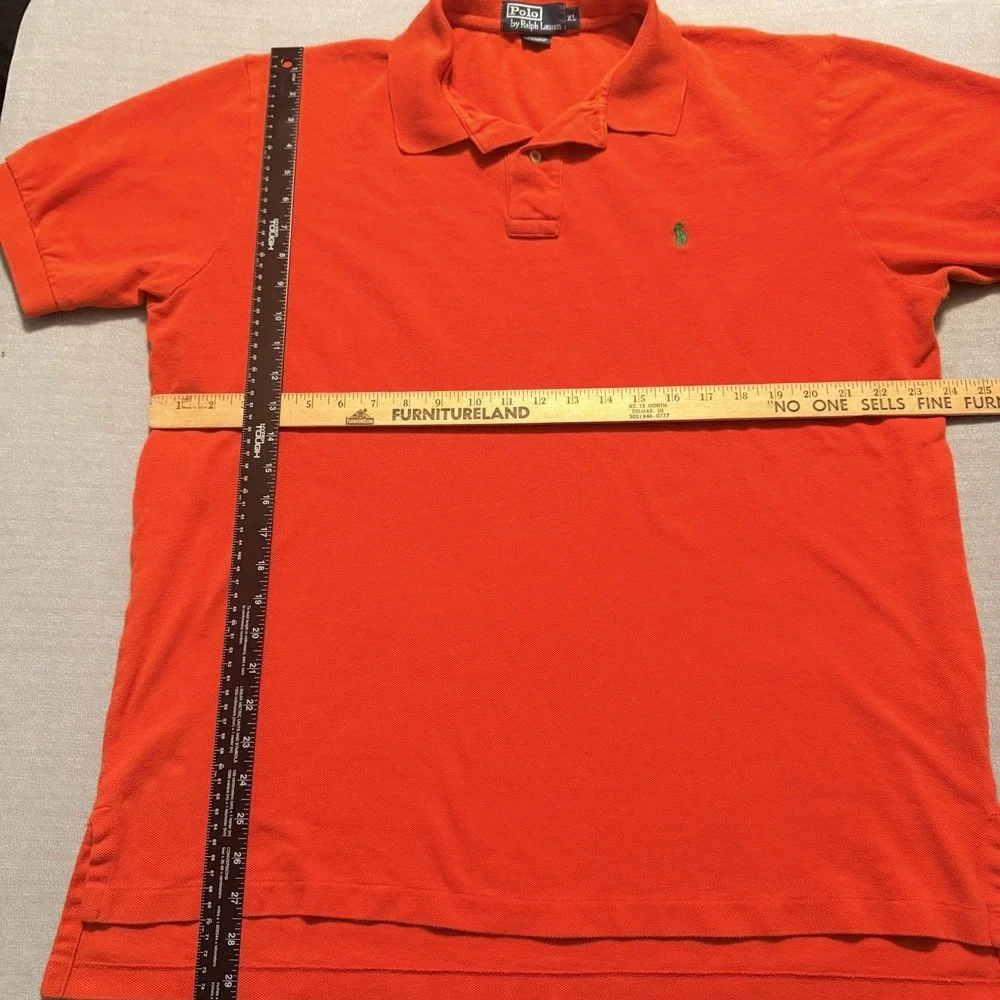 Polo Ralph Lauren Mens XL Orange Red Pony Short Sleeve Cotton Polo Shirt